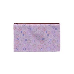 Multicolored Circles On A Pink Background Cosmetic Bag (XS) from ArtsNow.com Front