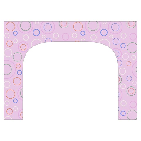 Multicolored Circles On A Pink Background Toiletries Pouch from ArtsNow.com Front