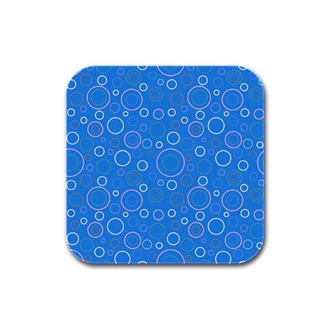 Circles Rubber Square Coaster (4 pack) from ArtsNow.com Front