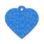 Circles Dog Tag Heart (One Side)