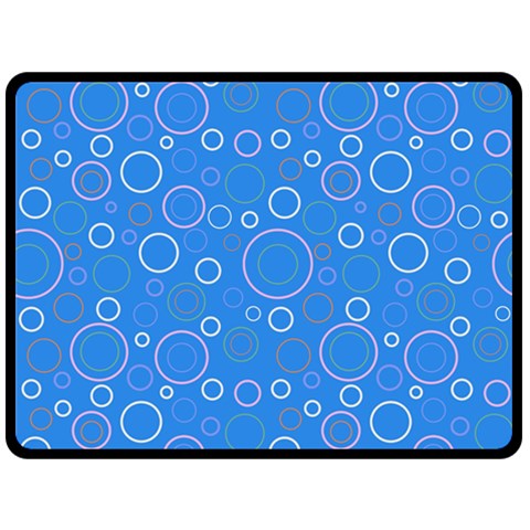 Circles Double Sided Fleece Blanket (Large)  from ArtsNow.com 80 x60  Blanket Back