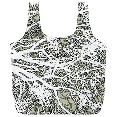 Linear Art Botanic Illustration Full Print Recycle Bag (XL) from ArtsNow.com Back