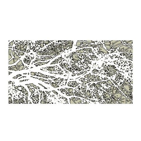 Linear Art Botanic Illustration Satin Wrap from ArtsNow.com Front