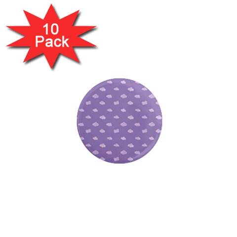 Pink Clouds On Purple Background 1  Mini Magnet (10 pack)  from ArtsNow.com Front
