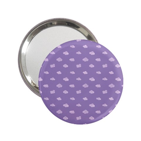 Pink Clouds On Purple Background 2.25  Handbag Mirrors from ArtsNow.com Front