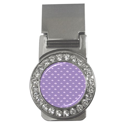 Pink Clouds On Purple Background Money Clips (CZ)  from ArtsNow.com Front