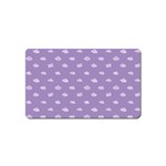 Pink Clouds On Purple Background Magnet (Name Card)