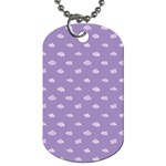 Pink Clouds On Purple Background Dog Tag (One Side)