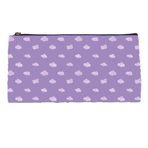 Pink Clouds On Purple Background Pencil Case from ArtsNow.com Front