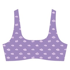Pink Clouds On Purple Background Cross Back Hipster Bikini Set from ArtsNow.com Front