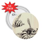 bees 2.25  Buttons (10 pack) 