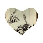 bees Standard 16  Premium Heart Shape Cushions