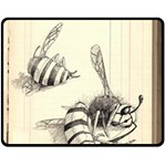 bees Double Sided Fleece Blanket (Medium) 