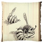 bees Large Flano Cushion Case (Two Sides)