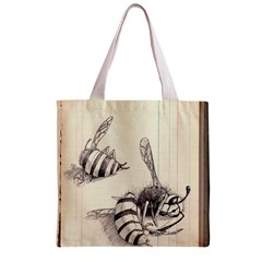 bees Zipper Grocery Tote Bag from ArtsNow.com Back