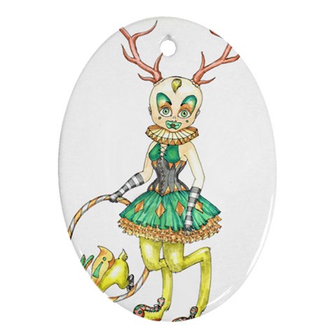 Gold Clown Ornament (Oval) from ArtsNow.com Front