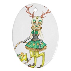 Gold Clown Oval Ornament (Two Sides) from ArtsNow.com Back