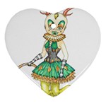 Gold Clown Heart Ornament (Two Sides)
