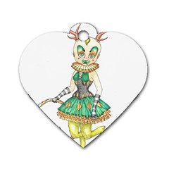 Gold Clown Dog Tag Heart (Two Sides) from ArtsNow.com Back