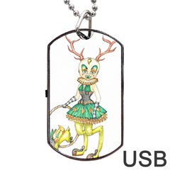 Gold Clown Dog Tag USB Flash (Two Sides) from ArtsNow.com Back