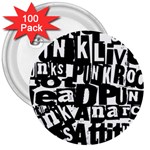 Punk Lives 3  Buttons (100 pack) 