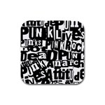 Punk Lives Rubber Square Coaster (4 pack)