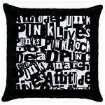 Punk Lives Throw Pillow Case (Black)