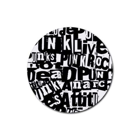 Punk Lives Rubber Coaster (Round) from ArtsNow.com Front