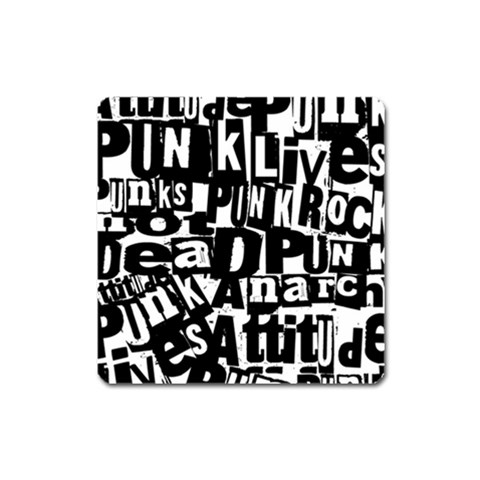 Punk Lives Square Magnet from ArtsNow.com Front