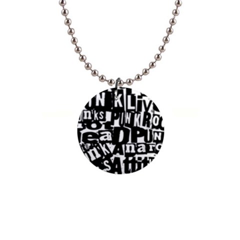 Punk Lives 1  Button Necklace from ArtsNow.com Front
