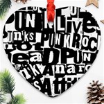 Punk Lives Heart Ornament (Two Sides)