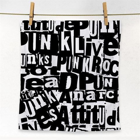 Punk Lives Face Towel from ArtsNow.com Front