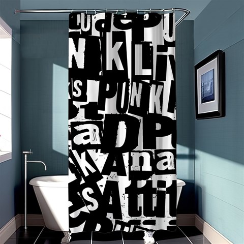 Punk Lives Shower Curtain 36  x 72  (Stall)  from ArtsNow.com Curtain(36 X72 ) - 33.26 x66.24  Curtain(36 X72 )