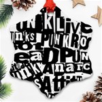 Punk Lives Snowflake Ornament (Two Sides)