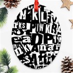Punk Lives Oval Filigree Ornament (Two Sides)