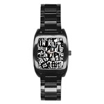 Punk Lives Stainless Steel Barrel Watch