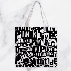 Punk Lives Zipper Grocery Tote Bag from ArtsNow.com Back