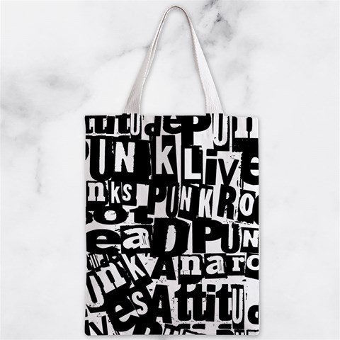 Punk Lives Zipper Classic Tote Bag from ArtsNow.com Front