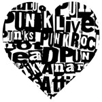 Punk Lives Wooden Puzzle Heart
