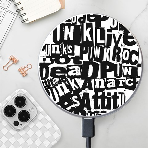 Punk Lives Wireless Charger from ArtsNow.com Front