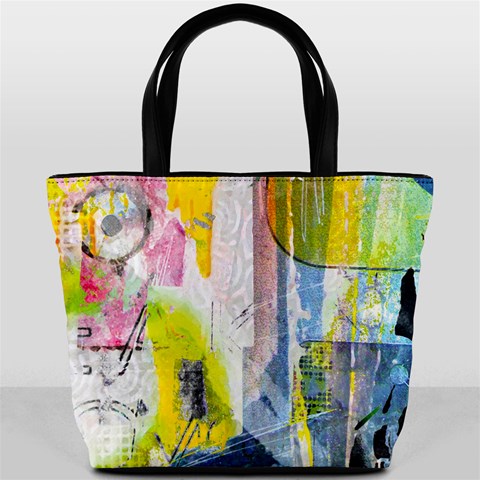 Graffiti Graphic Bucket Bag from ArtsNow.com Front