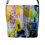 Graffiti Graphic Flap Closure Messenger Bag (L)