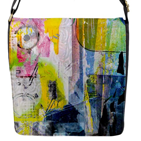 Graffiti Graphic Flap Closure Messenger Bag (S) from ArtsNow.com Front