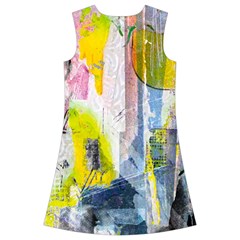 Graffiti Graphic Kids  Short Sleeve Velvet Dress from ArtsNow.com Back