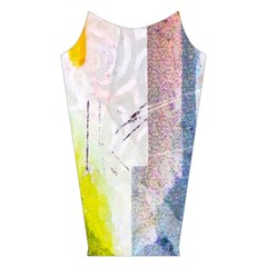 Graffiti Graphic Velvet Long Sleeve Shoulder Cutout Dress from ArtsNow.com Left Sleeve