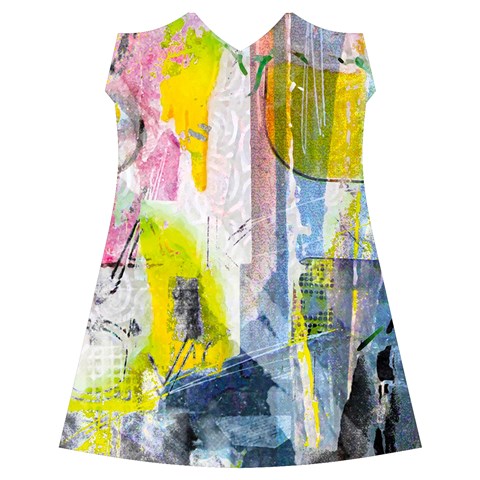 Graffiti Graphic Ruffle Detail Chiffon Dress from ArtsNow.com Front