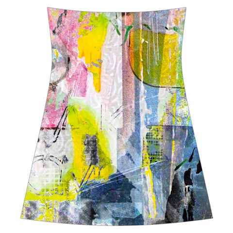 Graffiti Graphic Ruffle Detail Chiffon Dress from ArtsNow.com Back