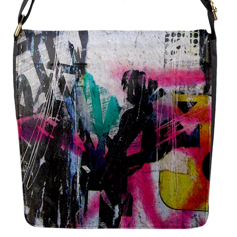 Graffiti Grunge Flap Closure Messenger Bag (S) from ArtsNow.com Front