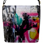 Graffiti Grunge Flap Closure Messenger Bag (S)