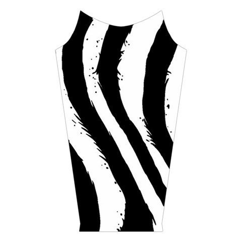 Zebra Velvet Long Sleeve Shoulder Cutout Dress from ArtsNow.com Left Sleeve